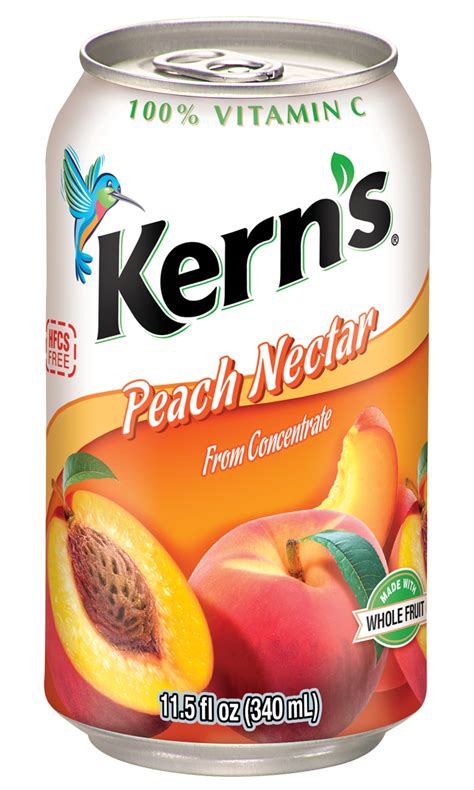 Kerns nectar - Kern's has its roots in the fertile farmlands of 19th century California. Launched in 1889 and officially incorporated in 1932, Kern's has been providing fruit juices and nectars for 90 years. We craft our fruit nectars from fresh pureed fruit, water, natural flavors and sweeteners for a robust, refreshing taste and a texture that's a little ... 